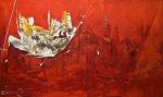 廣闊無垠的紅色  布面丙烯及油彩 125 x 210 cm 2010 簽于北京